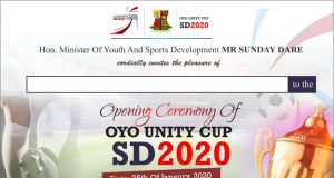 Grassroot Sports Development: Minister launches Maiden Oyo Unity Cup