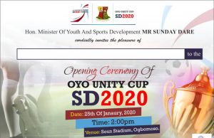 Grassroot Sports Development: Minister launches Maiden Oyo Unity Cup