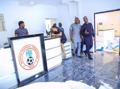 Sports Minister Inspects New Football House