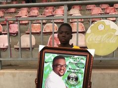 WIZKID OPENS GOAL SCORING FOR BURUJ AS THEY BARSH LAKESIDE FC 2:0 IN THE NOVELTY MATCH PLAYED TO CELEBRATE THE 55TH BIRTHDAY OF AGBAAKIN ABOBAGUNWA OF YORUBALAND PK1ST ALH. ABASS AKANDE OBESERE