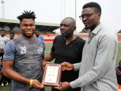 NPFL 2019/20: ABIA RECEIVE L.B.A AWARD IN ENUGU