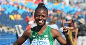 World Indoor: Amusan Third In Dusseldorf, Enekwechi Fourth in Shot Put