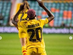 Oshoala Can’t stop scoring as her brace helps Barcelona win maiden Spanish Super Cup