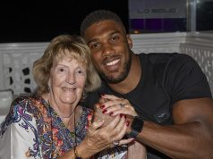 Anthony Joshua enjoys holiday night out with friends at Marbella hotspot… Meets 87-year old fan