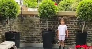 Mikel Obi Teaches His Daughters How To Play Football