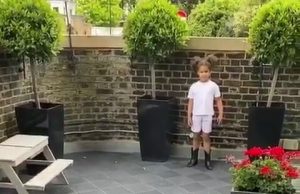 Mikel Obi Teaches His Daughters How To Play Football