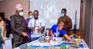 Sports Minister visits Bliss Team Education Services as the Robotics training course kickoff