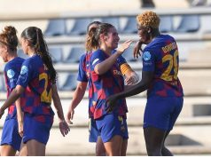 Oshoala bags brace in Barcelona Fermeni’s friendly victory against French side Montpellier