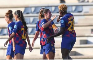 Oshoala bags brace in Barcelona Fermeni’s friendly victory against French side Montpellier