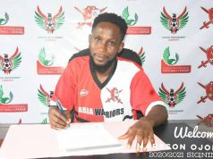 Mark Ojobo Pen Paper For Abia Warriors Football Club