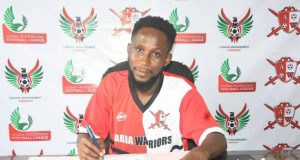 Mark Ojobo Pen Paper For Abia Warriors Football Club