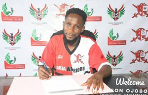 Mark Ojobo Pen Paper For Abia Warriors Football Club