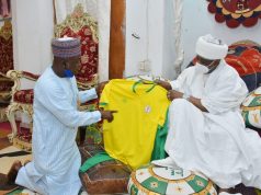 Chairman Kwara FA, Alhaja Segilola Alaya And Others Pays The Emir Of Ilorin A Visit