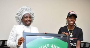 Oshoala Applauds Rev. Mother Esther Ajayi’s Humanitarian Gestures As She Reveals December Food Plan For Children