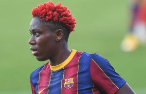 Captain Of Super Falcons Asisat Oshoala Continues Are Stunning Performance In Barcelona