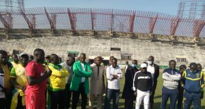Governor Simon Lalong Pays Surprise Visit To Plateau United Training Ground Ahead Of CAF Champions League Match