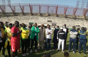 Governor Simon Lalong Pays Surprise Visit To Plateau United Training Ground Ahead Of CAF Champions League Match
