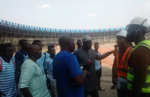 Shooting Stars Management, Players Visit Lekan Salami Stadium