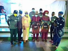Hajia Segilola Alaya Presents Sports Gifts To Kwara State Commissioner For Youths And Sports During Her Baby’s Ceremony