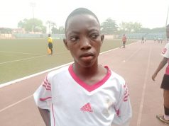 “I want to play football and go to school to learn how to read and write,” says Boluwatife Thompson, Eko Football U13 Future Stars