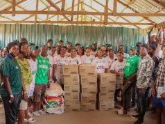 Naija Ratels Players Visit Benue IDP Camp, Donates Menstrual Hygiene Kits, Relief Materials And Others