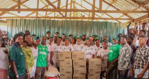 Naija Ratels Players Visit Benue IDP Camp, Donates Menstrual Hygiene Kits, Relief Materials And Others