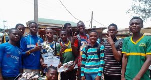 Former Golden Eaglets’ Striker Sends Donation To Will-B School’s Football Team