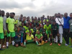 Super Eagles Forward Visits Remo Stars Stadium …Donates N1 Million To Players