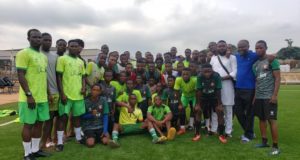 Super Eagles Forward Visits Remo Stars Stadium …Donates N1 Million To Players