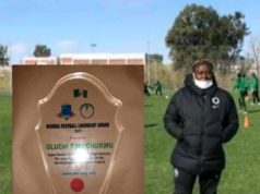 Super Falcons Media Officer, Oluchi Tobe-Chukwu Receives Award For Legendary Service