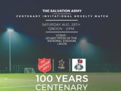 Ex-International (FUBS) Line Up Against The Salvation Army In A Centenary Novelty Football Match