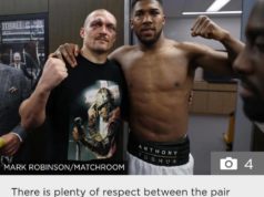 Ukrainian Champion Returns Belts As AJ Tells Him ‘See You Soon’ Ahead Of Rematch