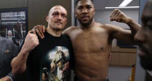 Ukrainian Champion Returns Belts As AJ Tells Him ‘See You Soon’ Ahead Of Rematch