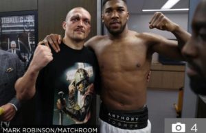 Ukrainian Champion Returns Belts As AJ Tells Him ‘See You Soon’ Ahead Of Rematch