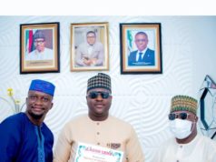 EYGSD Presents Recognition Award To Oloto For His Contribution To Football Development In Mainland