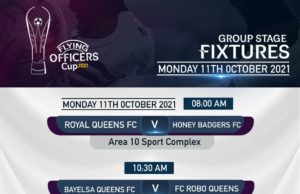 Flying Officers Cup 2021: Bayelsa Queens, Honey Badgers, FC Robo Queens And Osun Babes All In Action on Monday