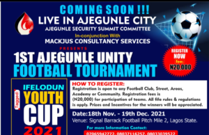 Ajegunle Unity Football Tournament Wax Strong To Kick Off, Registration Ongoing