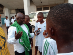 Moses Amata Motivates Students At Lagos National Stadium