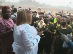 Ogbe-Agidi Lifts Trophy In EARI Football Tournament