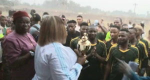 Ogbe-Agidi Lifts Trophy In EARI Football Tournament