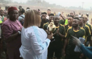 Ogbe-Agidi Lifts Trophy In EARI Football Tournament