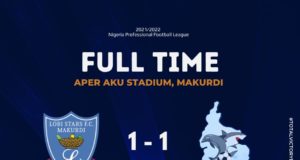 Lobi Stars, Rivers United End One All Draw In Makurdi