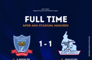 Lobi Stars, Rivers United End One All Draw In Makurdi