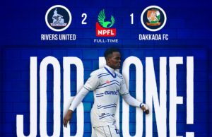 Ishaq Brace Leads Rivers United To 2-1 Win Over Dakkada FC In NPFL
