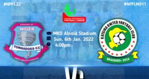 NPFL 2021/22 : The Ikon Allah Boys are set to take on Chanji Boys in an NPFL Match Day 11 encounter slated for the National Stadium, Abuja