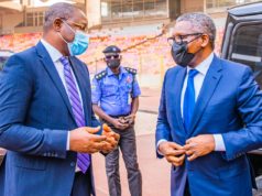 Dangote Visits Revamped Moshood Abiola Stadium Pitch, Lauds Sports Minister’s Commitment To Sports Development