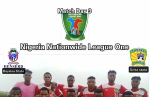 NLO 2021/22 : Henserd Fc Host Sunsel FC In Yenagoa