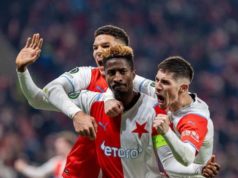 36 Lion Products Colin Sor, Peter Olayinka Registered Their names On The Scorers Sheet As Slavia Praha Win Big