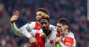 36 Lion Products Colin Sor, Peter Olayinka Registered Their names On The Scorers Sheet As Slavia Praha Win Big