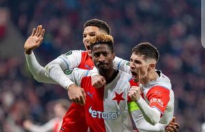 36 Lion Products Colin Sor, Peter Olayinka Registered Their names On The Scorers Sheet As Slavia Praha Win Big